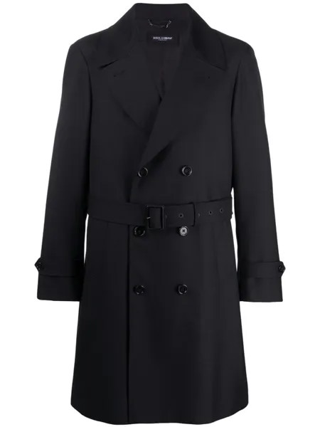 Dolce & Gabbana тренч с поясом, черный