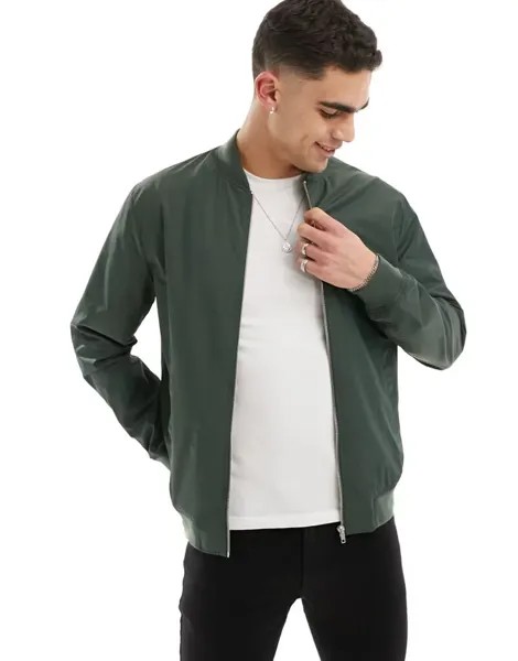 Зеленый легкий бомбер ASOS
