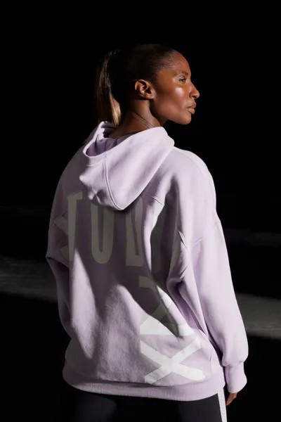 Худи Active oversize удлиненного кроя Next, фиолетовый