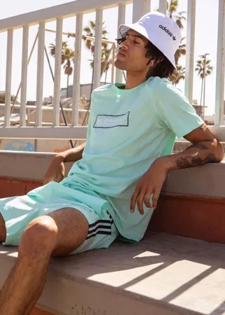 Мятная oversized-футболка с логотипом adidas Originals 'Summer Club'-Зеленый цвет