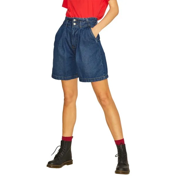 Шорты Jack & Jones Eve Paperbag Akm1 JJXX High Waist Denim, синий