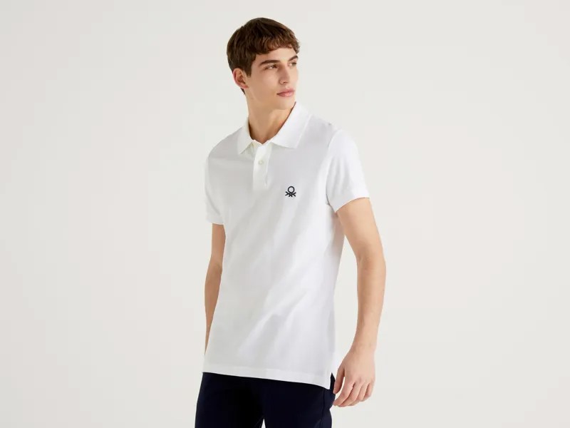Футболка-поло мужская United Colors of Benetton CCC_3089J3178 белая XS