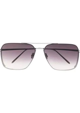 Linda Farrow позолоченные солнцезащитные очки-авиаторы Asher