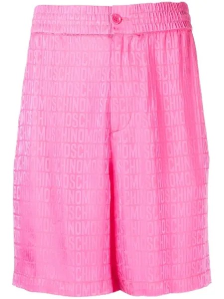 Moschino шорты с логотипом, розовый