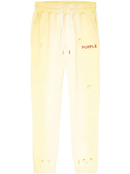 Purple Brand спортивные брюки с логотипом, желтый