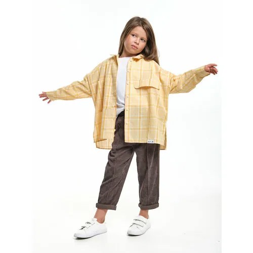 Рубашка Mini Maxi, размер 134, желтый