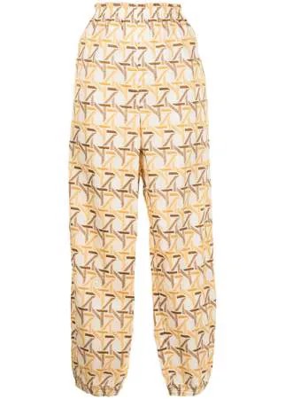 Tory Burch брюки палаццо с вышивкой