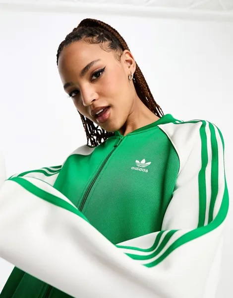 Зеленая спортивная футболка adidas Originals adicolor