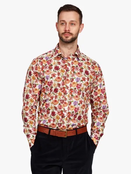 Рубашка с цветочными буквами Simon Carter, мульти