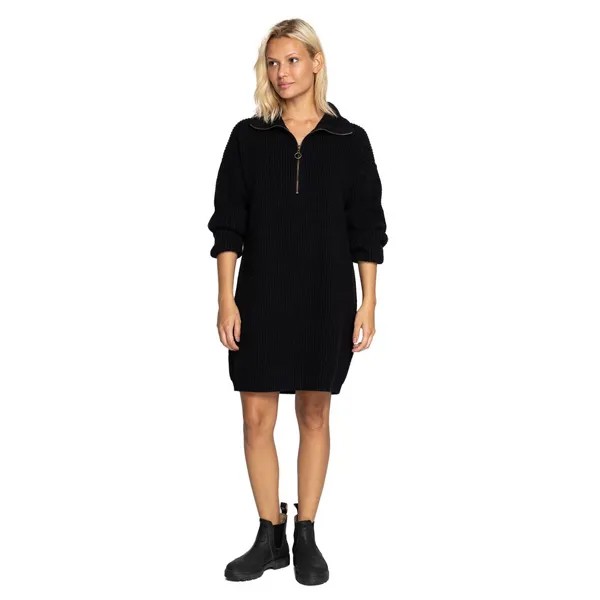 Платье миди Billabong NMD Days Long Sleeve, черный
