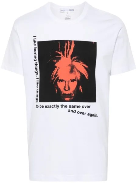 Comme Des Garçons Shirt футболка с графичным принтом, белый