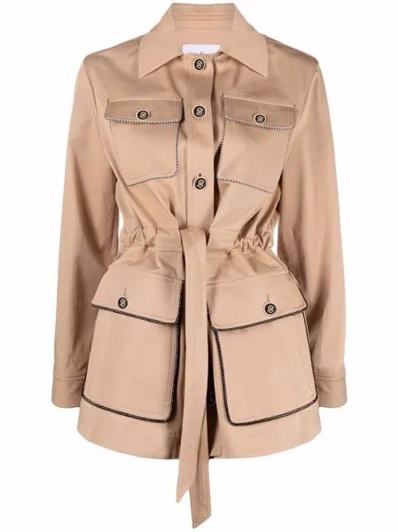 Salvatore Ferragamo pocket-detail belted jacket