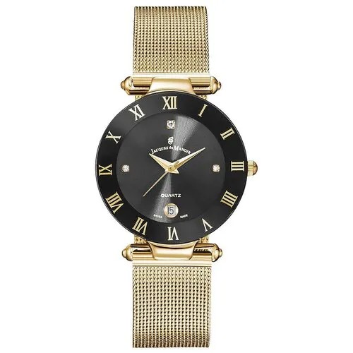 Наручные часы Jacques du Manoir Наручные часы Jacques du Manoir RCM.29, черный, золотой