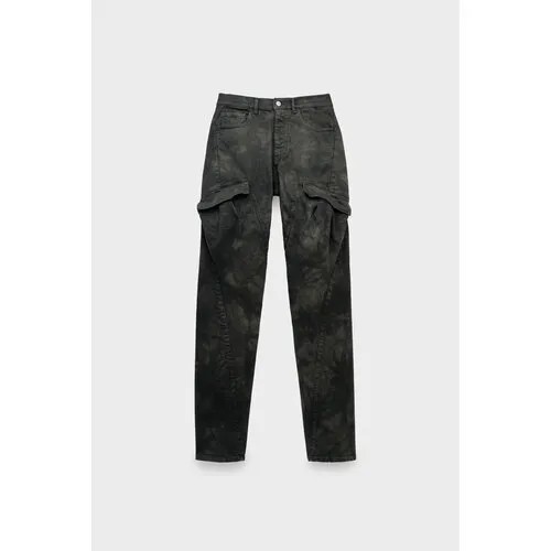 Брюки Andrea Ya'aqov cargo pants dyed grey + black, размер 33, серый