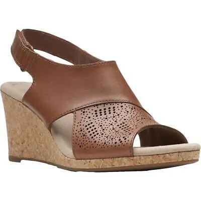 Женские босоножки на танкетке Clarks Lafley Joy Tan 5 Medium (B,M) BHFO 1902