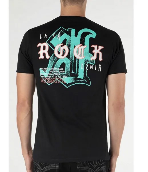 Футболка с логотипом Rock Revival с короткими рукавами, черный