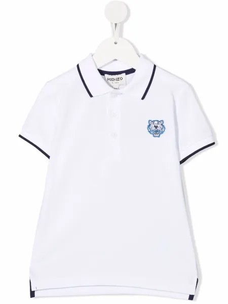 Kenzo Kids logo-embroidered polo shirt