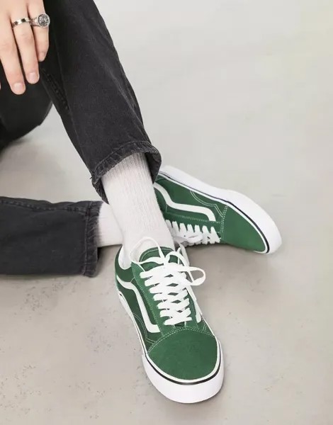 Зеленые кроссовки Vans Old Skool