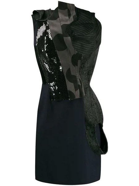 Comme Des Garçons Pre-Owned деконструированное платье 2009-го года в технике пэчворк