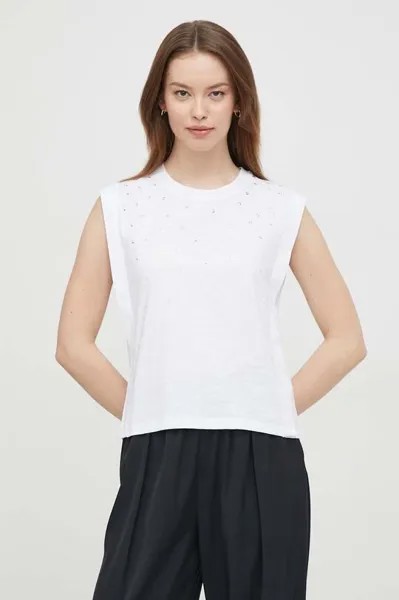 Топ из хлопка HEA Pepe Jeans, белый