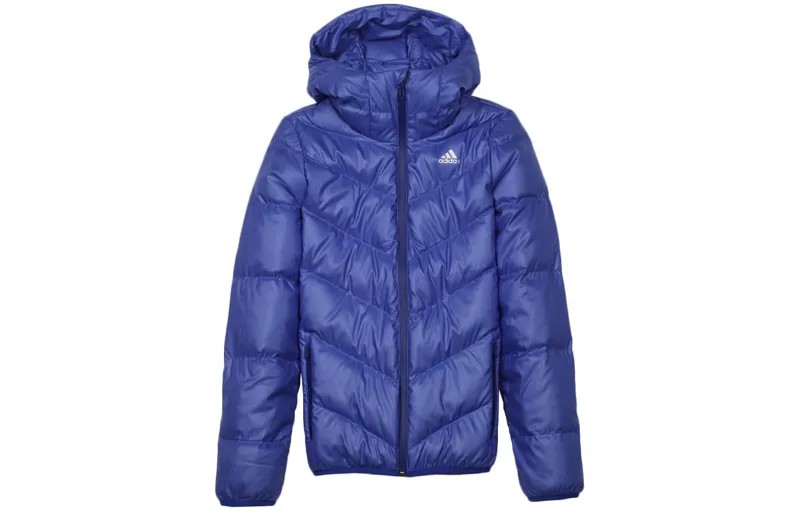 Пуховик женский синий Adidas