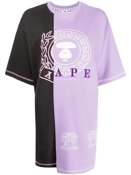 AAPE BY *A BATHING APE® платье-футболка с логотипом