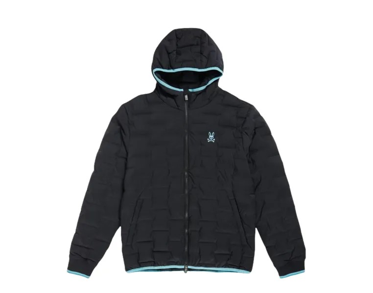 Черный бесшовный пуховик Psycho Bunny Bampton B6J325Q1NS-BLK, черный