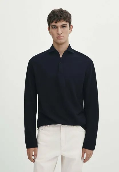 Рубашка-поло Massimo Dutti, цвет dark blue