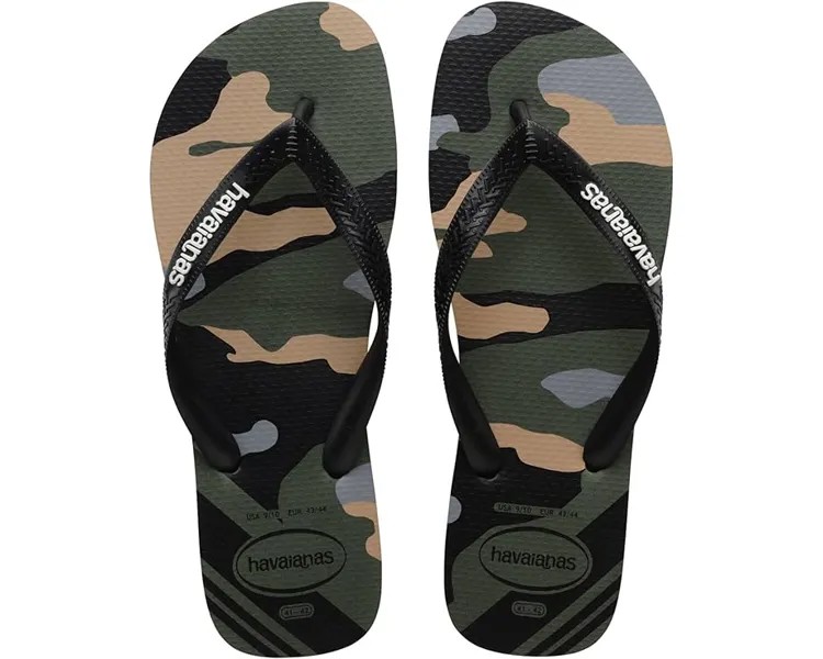 Сандалии Havaianas Top Camo Flip Flop, цвет Green Olive 1