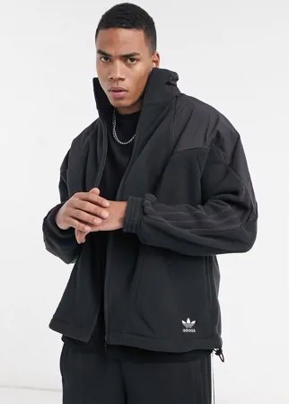 Черная флисовая олимпийка adidas Originals-Черный цвет