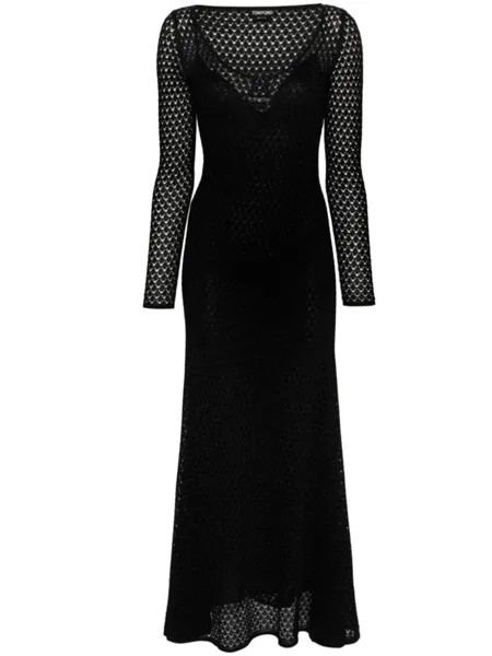 TOM FORD платье макси с люрексом, черный