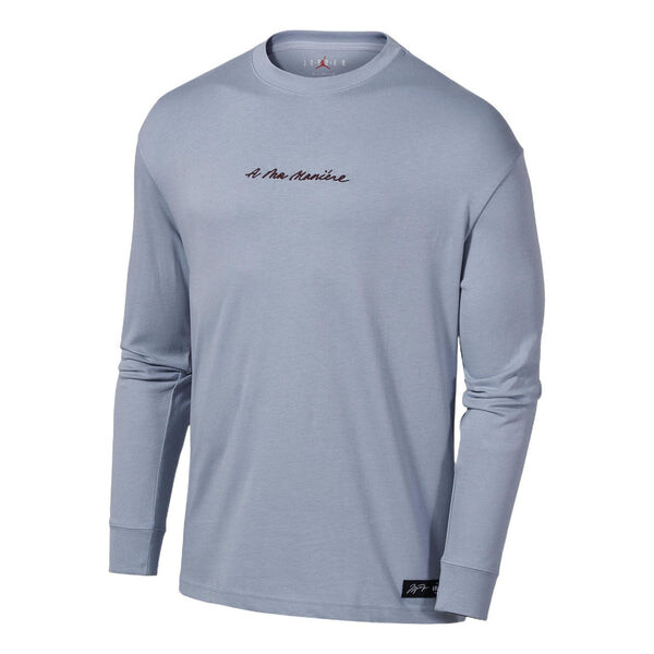 Футболка Air Jordan x A Ma Manire Crossover SS22 Long Sleeve Shirt 'Light Blue', синий