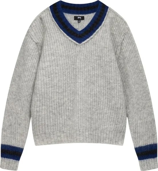 Свитер Stussy Mohair Tennis Sweater 'Ash', серый