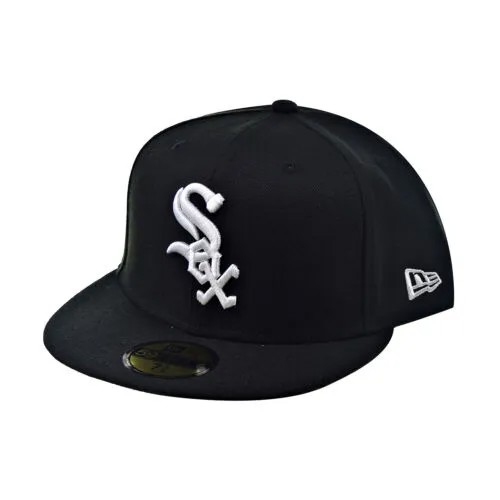 Мужская кепка New Era Chicago White Sox Basic 59Fifty Черно-белая