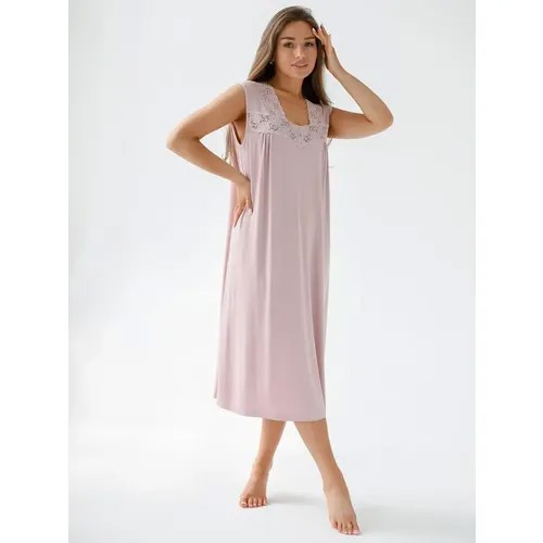 Сорочка  Текстильный Край, размер 54, лиловый, розовый