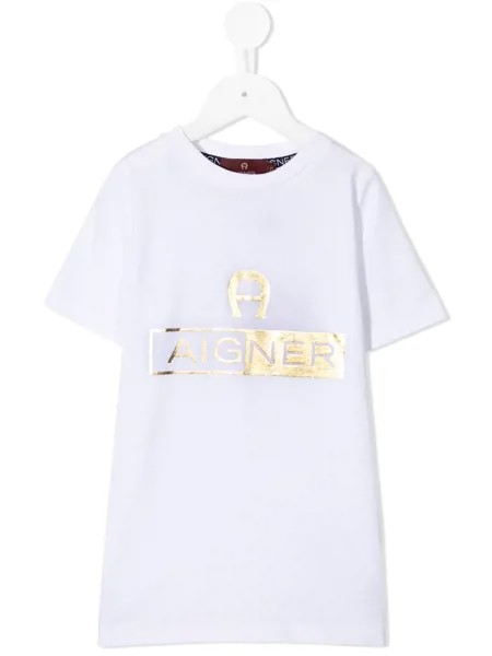 Aigner Kids футболка с логотипом