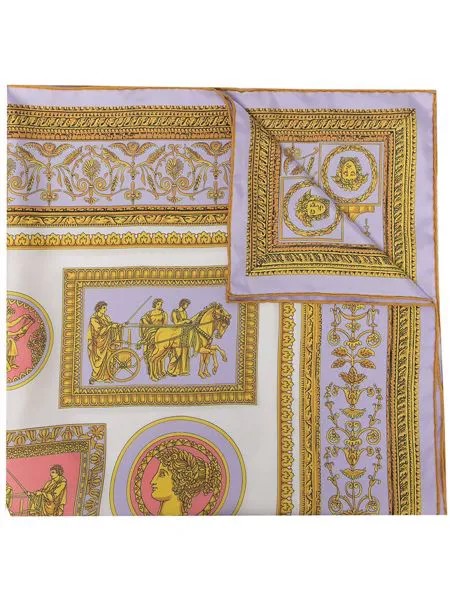 Versace шелковый платок с узором Baroque