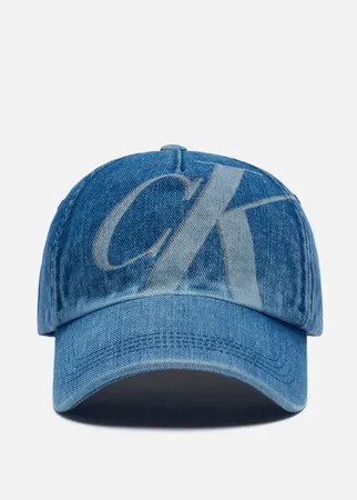 Кепка Calvin Klein Jeans CK Logo Denim, цвет голубой