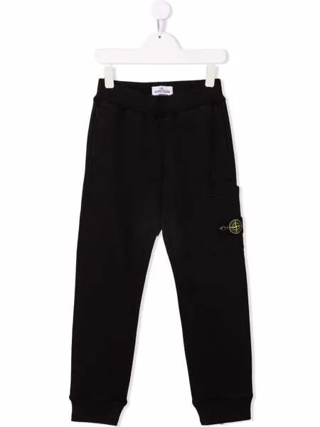 Stone Island Junior спортивные брюки с нашивкой-логотипом