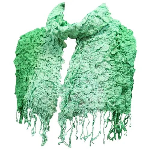 Шарф Crystel Eden,125х25 см, one size, зеленый, золотой