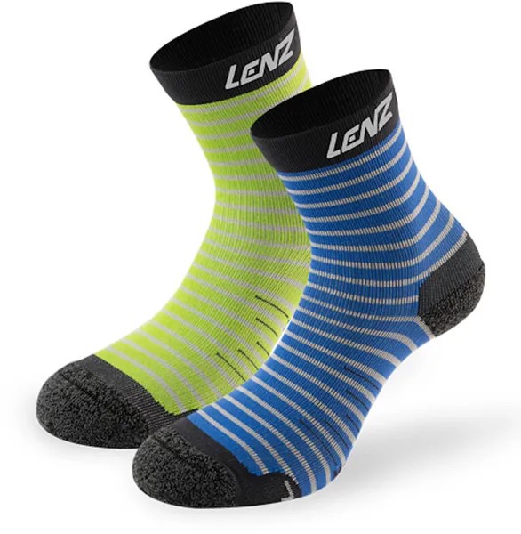 Носки Lenz 1.0 Outdoor Детские, сине-зеленые