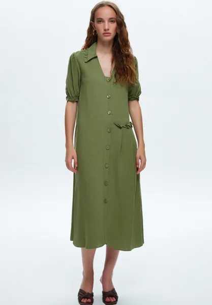 Платье-рубашка adL, темно-зеленый