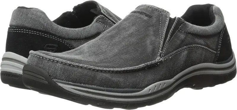 Лоферы Expected - Avillo SKECHERS, цвет Black Canvas/Suede