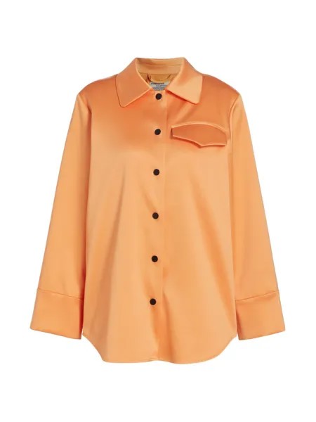 Берилловая атласная рубашка на пуговицах Baum und Pferdgarten, оранжевый