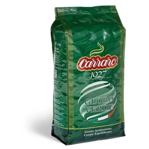 Кофе в зернах Carraro Globo Verde, арабика/робуста, 1 кг