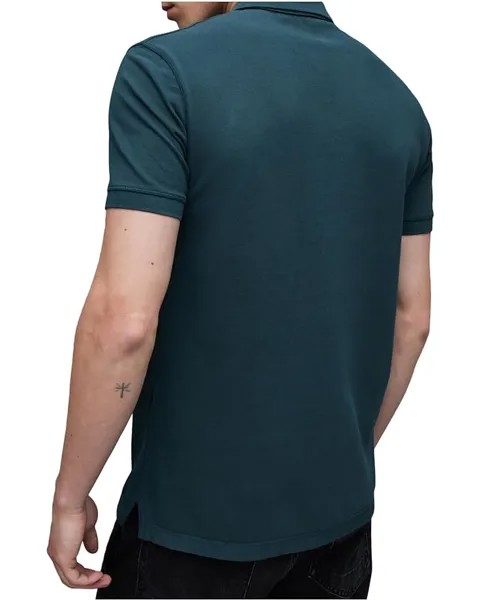 Поло AllSaints Reform Short Sleeve Polo, цвет Jade Blue