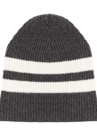 Cashmere In Love полосатая шапка бини в рубчик