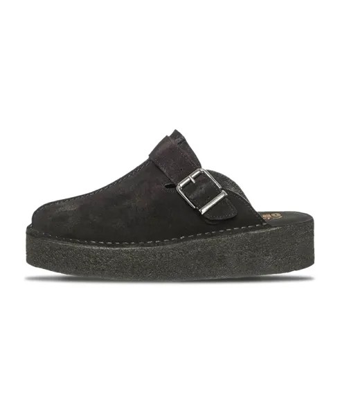 Стильные мюли на танкетке в модном стиле Clarks, черный