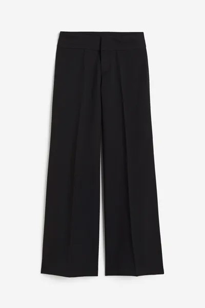 Брюки H&M Wide Elegant, черный