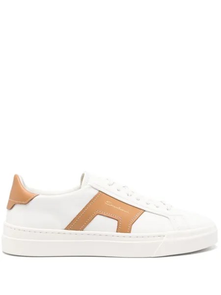 Santoni кроссовки в стиле колор-блок, белый